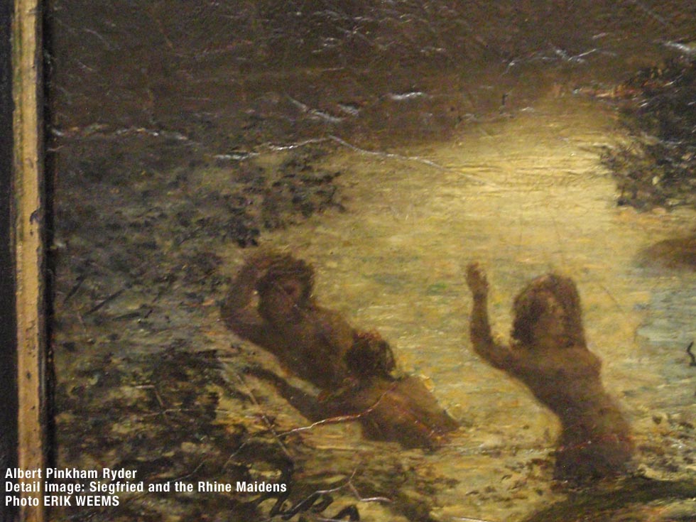 Detail of Albert Pinkham Ryder painting - Siegfried and the Rhine Maidens
