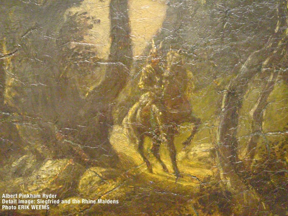 Detail Albert Pinkham Ryder - Siegfried and the Rhine Maidens